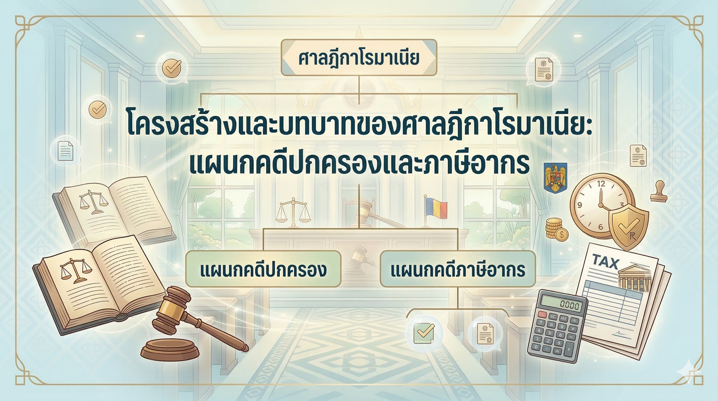 โครงสร้างและบทบาทของศาลฎีกาโรมาเนีย: แผนกคดีปกครองและภาษีอากร OAC277