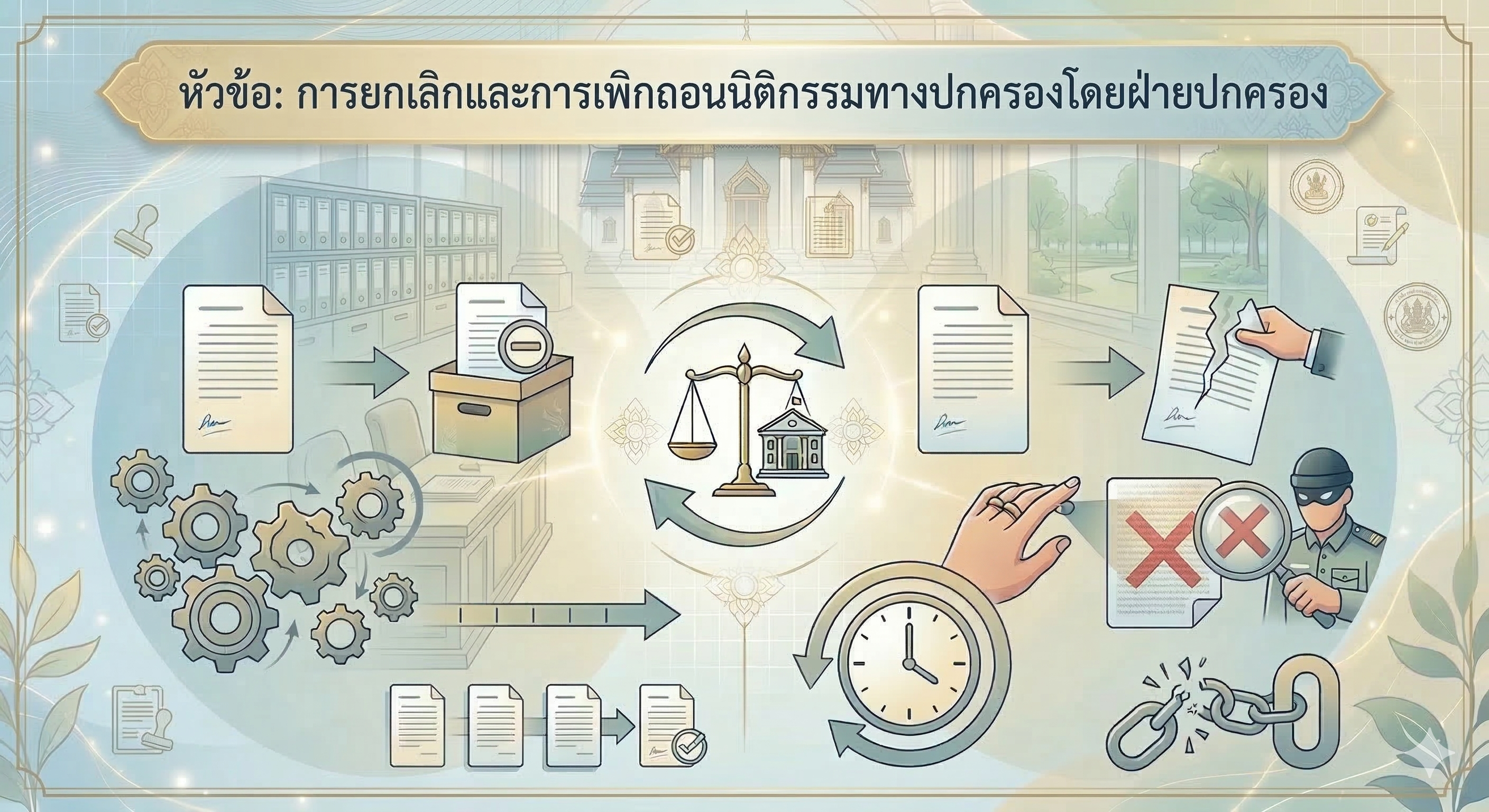 การยกเลิกและการเพิกถอนนิติกรรมทางปกครองโดยฝ่ายปกครอง OAC278